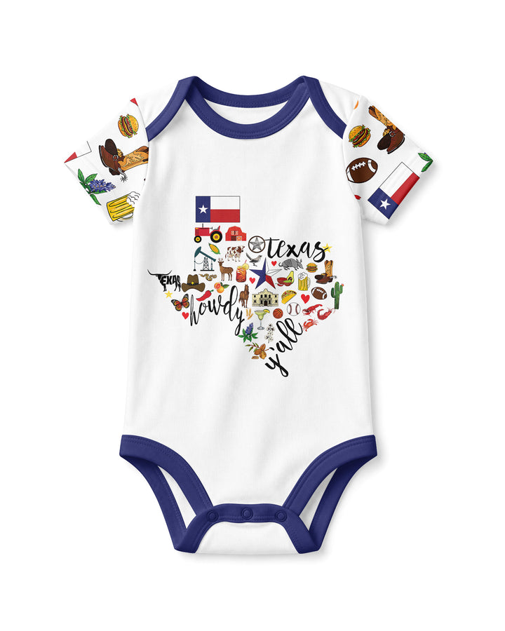 Texas Map  Bamboo Bodysuit