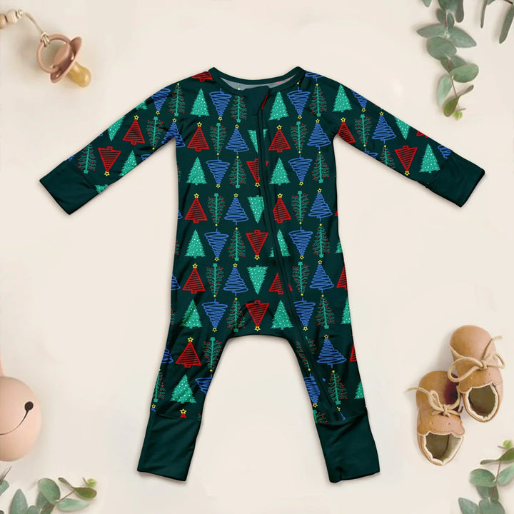 Christmas Tree Bamboo Pajamas for Baby – Cozy and Elegant , Christmas Tree Bamboo Pajamas for Baby – Cozy and Elegant - Long Pajama / 18-24M