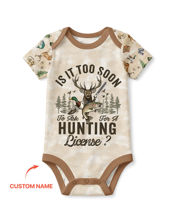 Personalized Funny Hunting  Bamboo Bodysuit