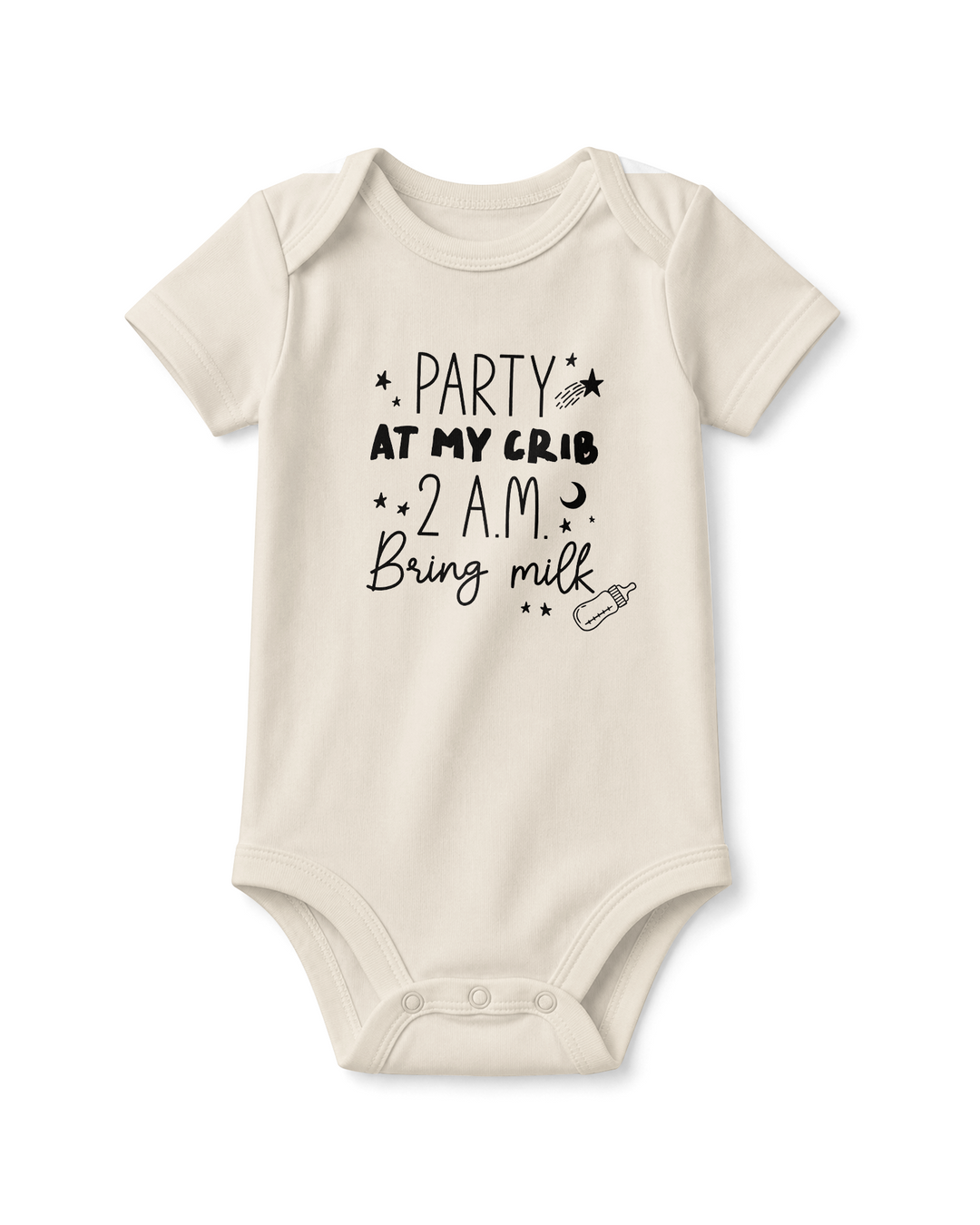 Party at My Crib 2AM Bring Milk Baby Bamboo Bodysuit