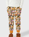 Retro Ghost Mushroom Floral Halloween Bamboo Jogger