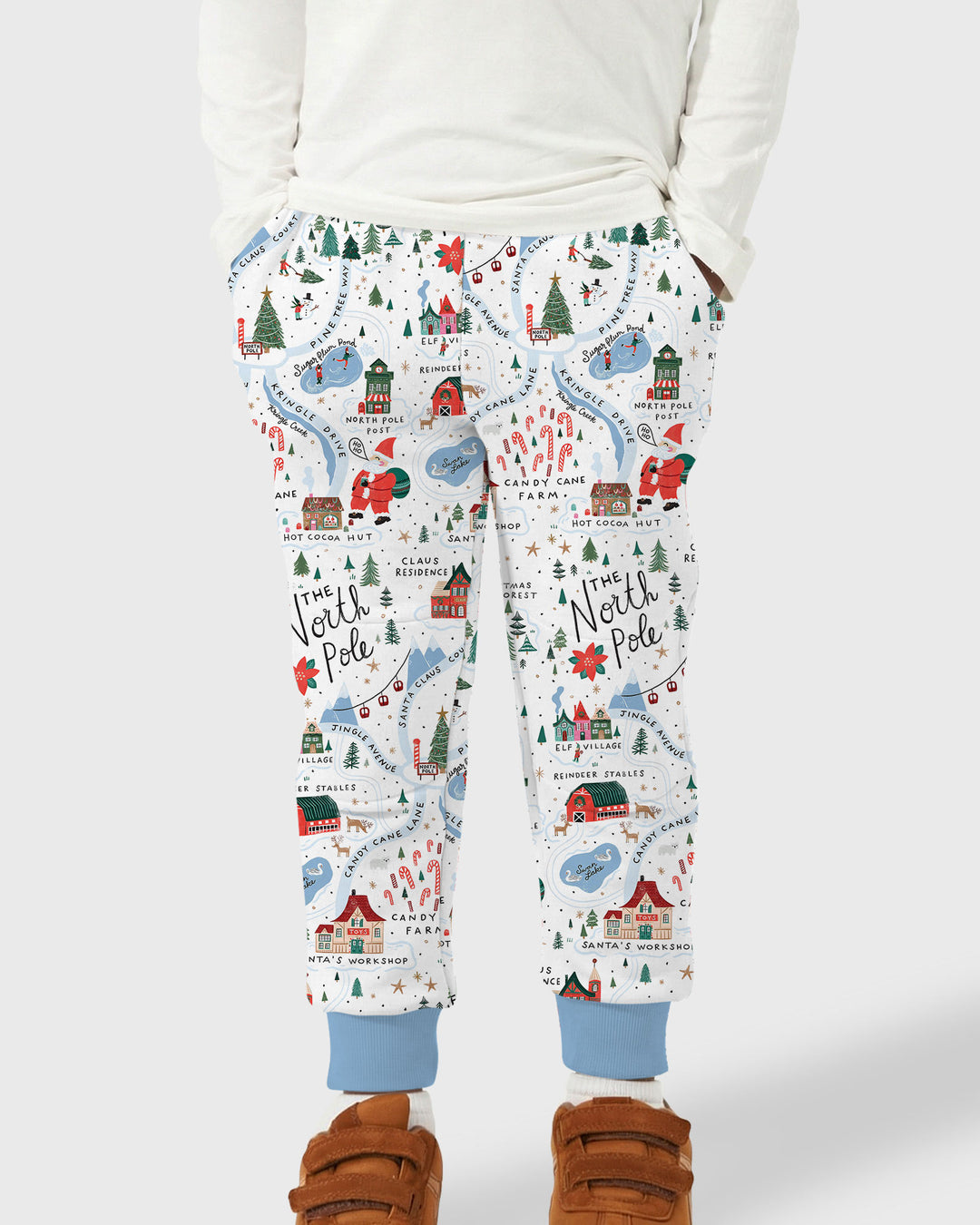 The North Pole Map Bamboo Jogger