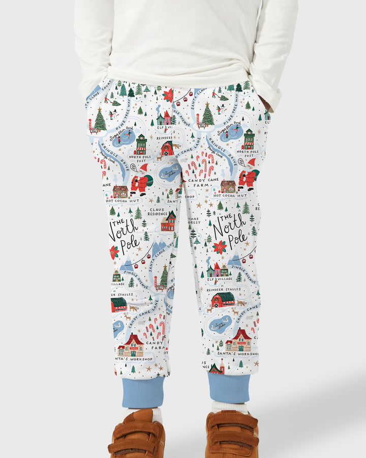 The North Pole Map Bamboo Jogger