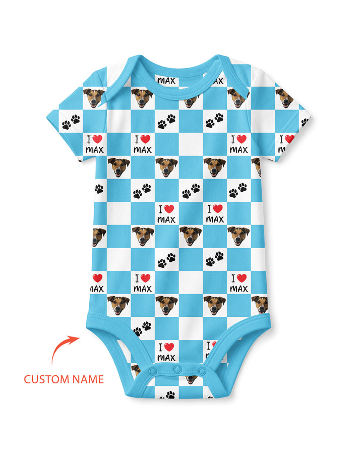 Custom Photo I Love My Best Friend Dog/Cat Bamboo Bodysuit