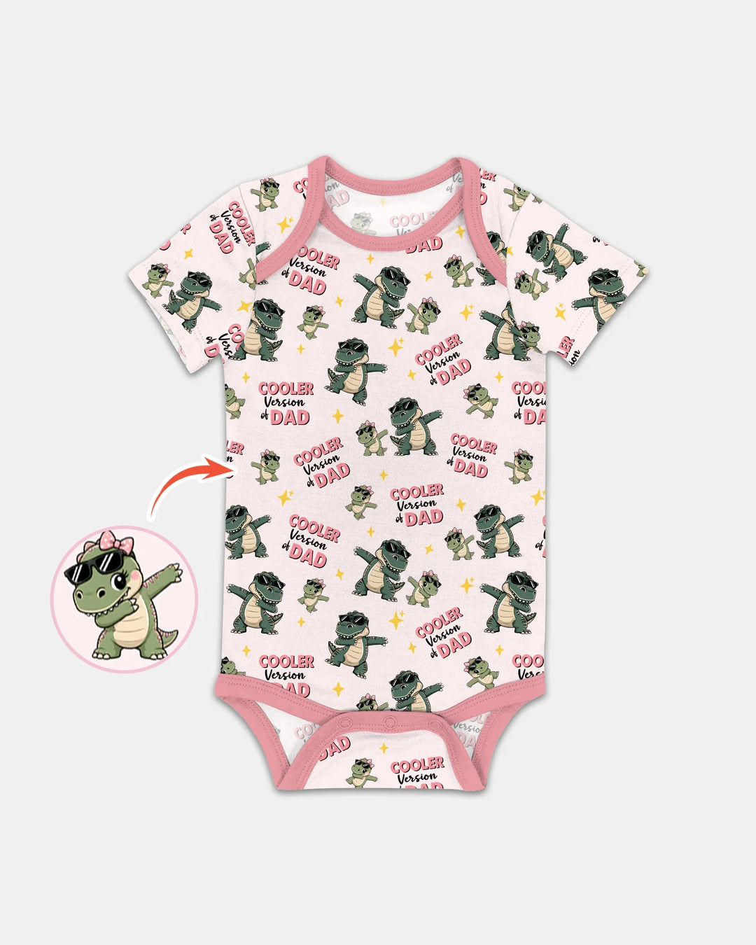 Cool Dino Daddy & Me Matching Bamboo Bodysuit