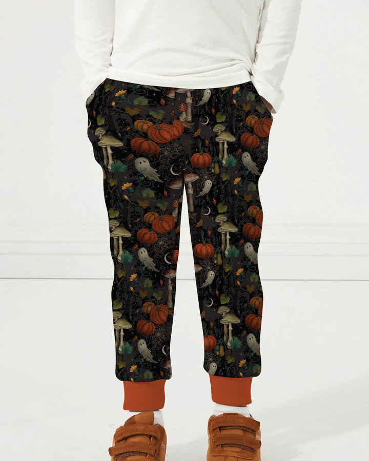 Spooky Cute Ghost Pumpkin Mushroom Halloween Bamboo Jogger