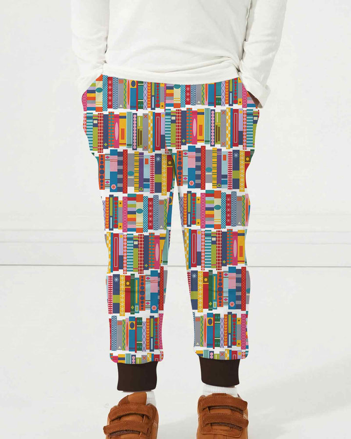 Rainbow Bookshelf Bamboo Jogger