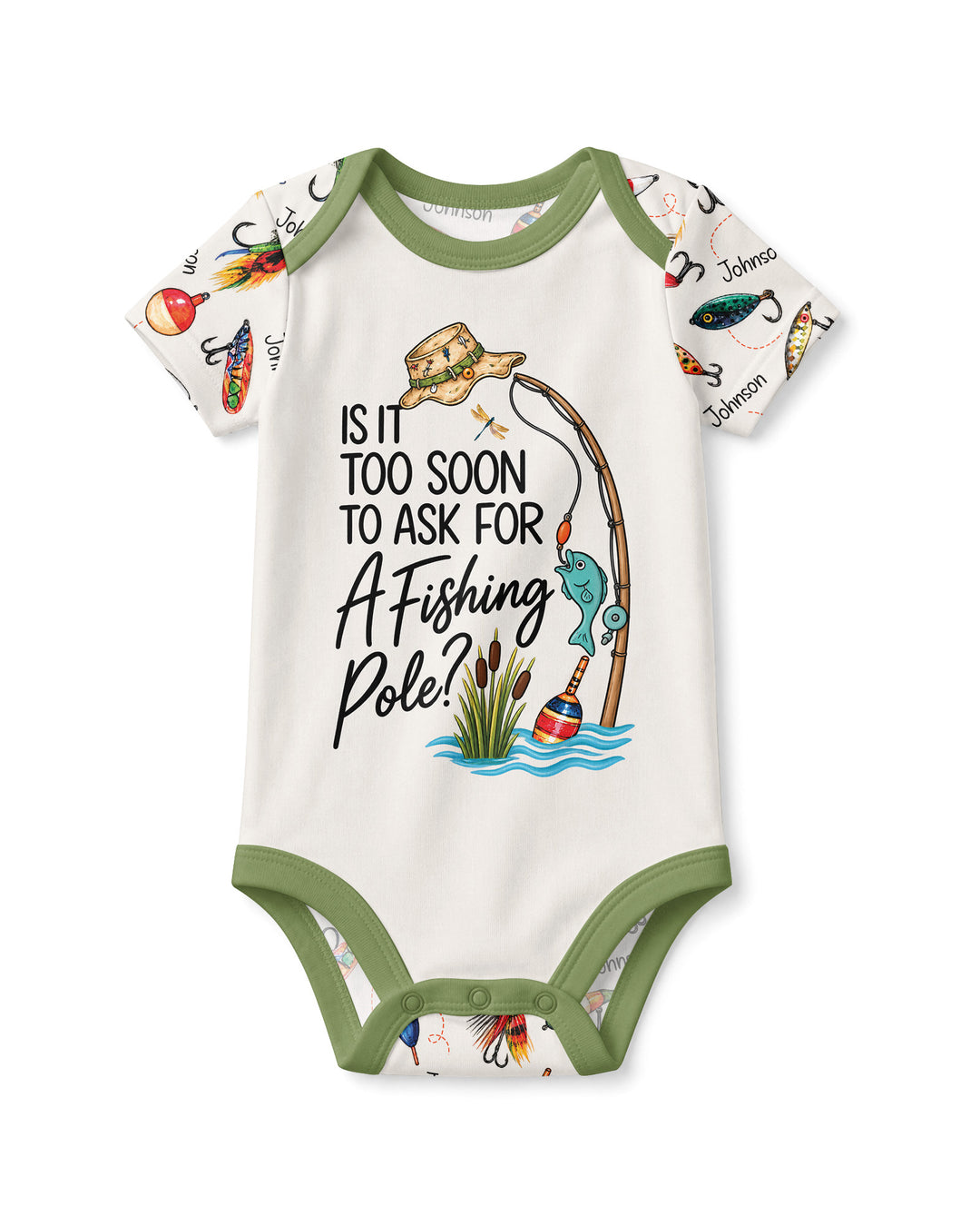 Custom Name Is It Too Soon to Ask for a Fishing Pole Bamboo Bodysuit