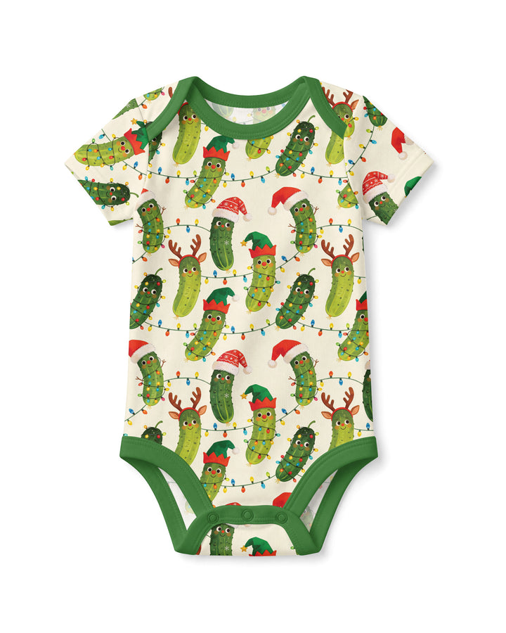 Cheerful Christmas Pickle Bamboo Bodysuit