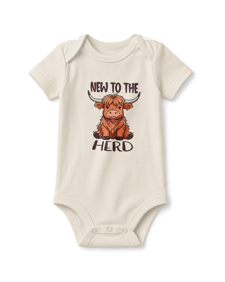 New to the Herd Highland Cow Baby Bamboo Bodysuit