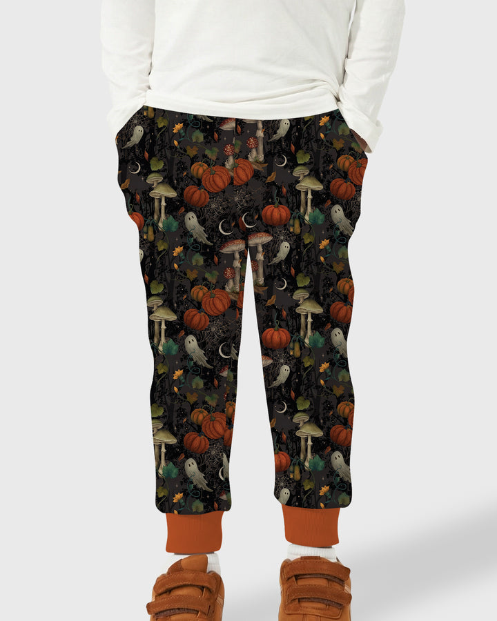 Spooky Cute Ghost Pumpkin Mushroom Halloween Bamboo Jogger