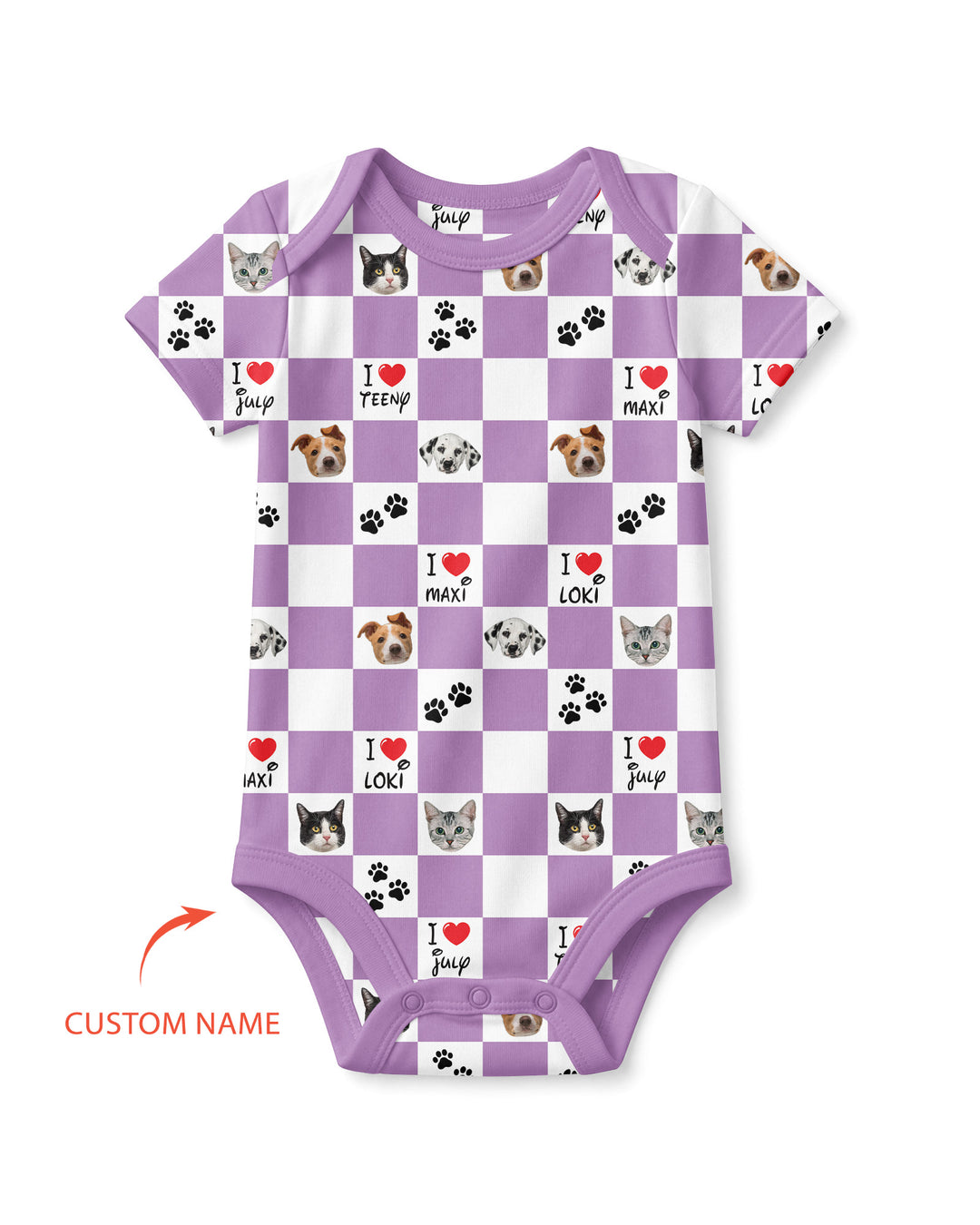 Custom Photo I Love My Best Friend Dog/Cat Bamboo Bodysuit
