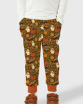 Retro Halloween Ghost Pumpkin Floral Bamboo Jogger