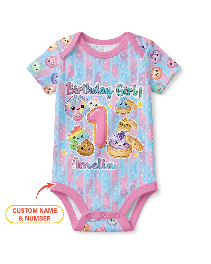 Squishy Birthday Custom Name & Age Bamboo Bodysuit