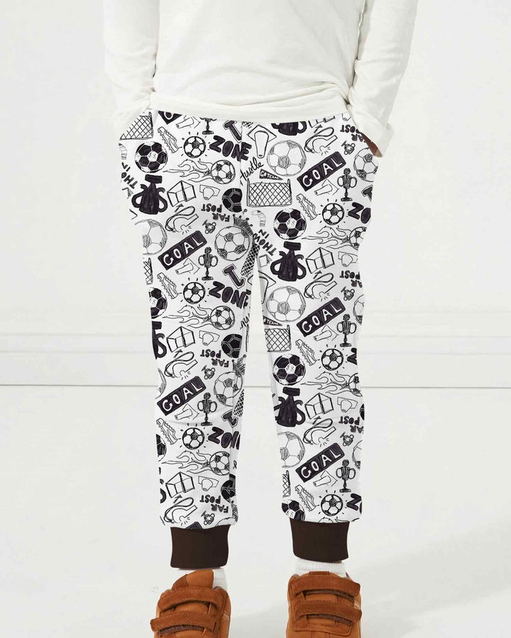 Soccer Doodle Bamboo Jogger