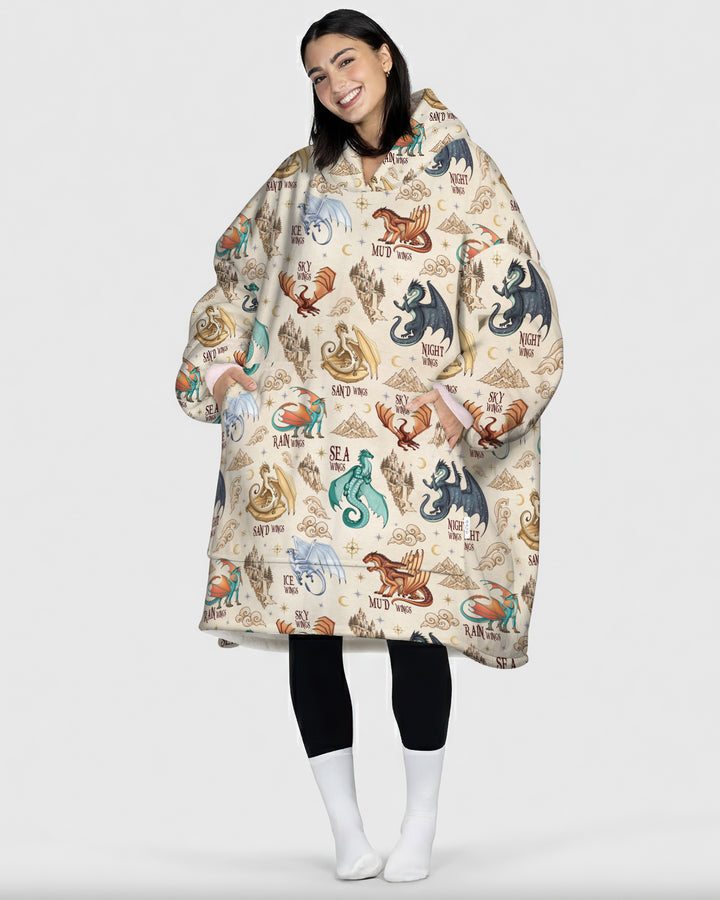 Elemental Dragons Bamboo Blanket Hoodie