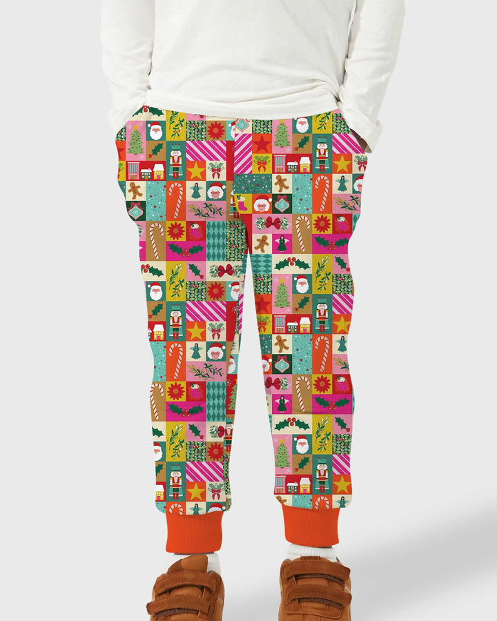 Maximalist Christmas Collage Bamboo Jogger