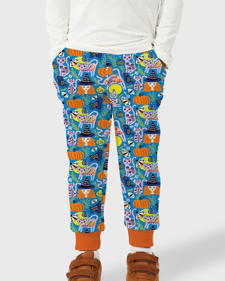 Whimsical Witch Cats Bamboo Jogger
