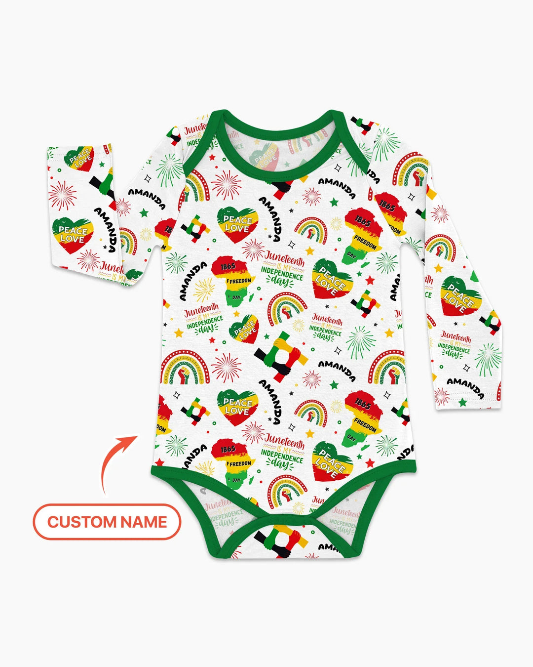 Custom Name Juneteenth Is My Independence Day Bamboo Bodysuit