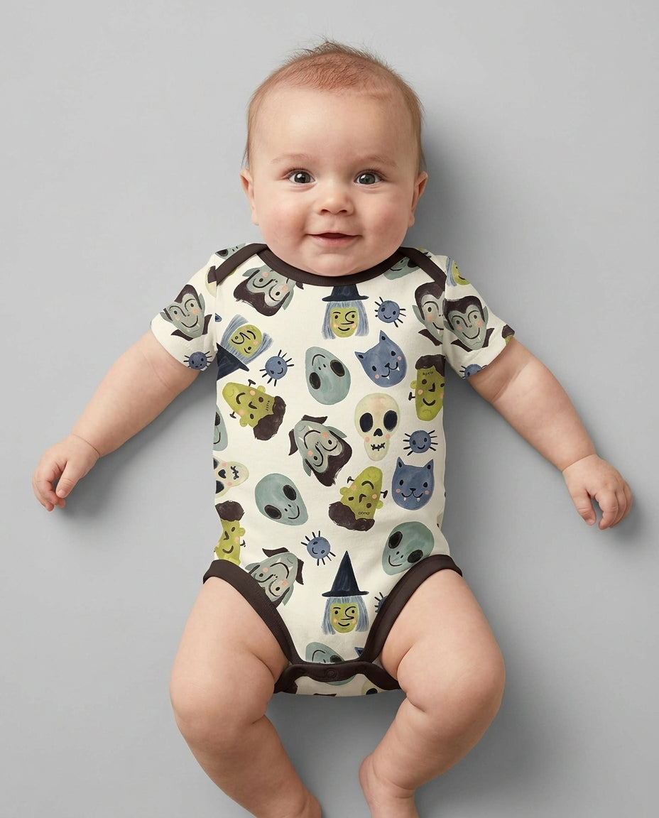Halloween Face Bamboo Bodysuit
