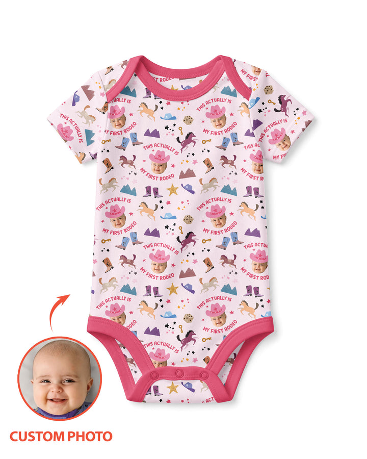 Custom Photo This Actually Is My First Rodeo Bamboo Bodysuit