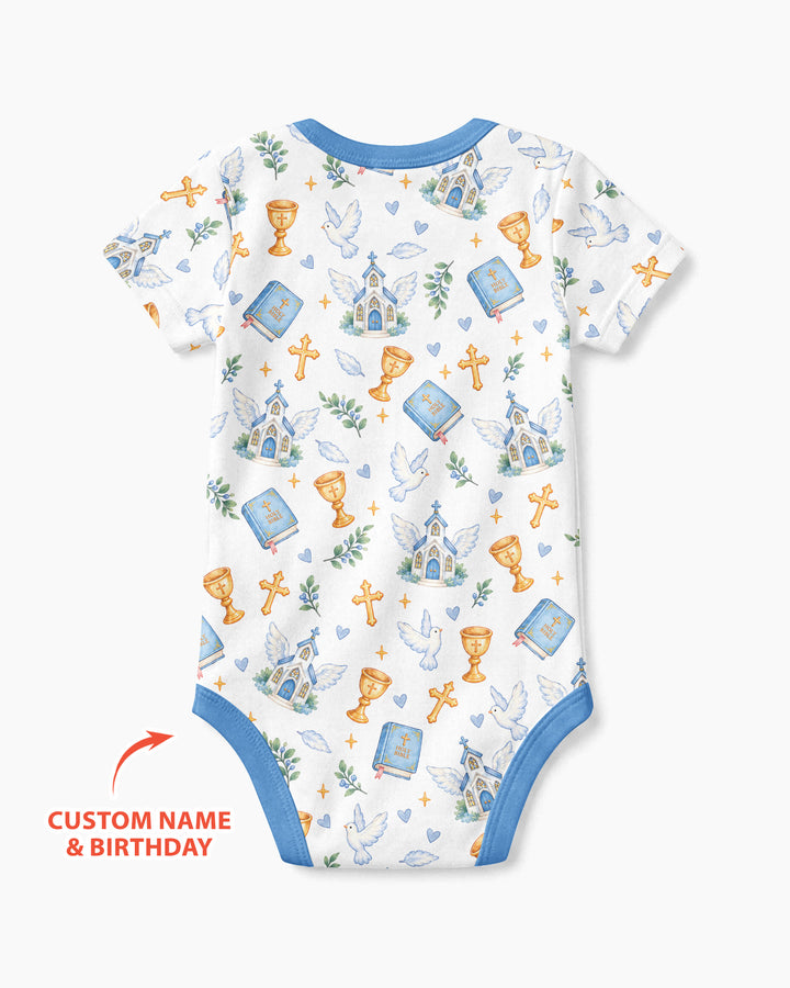Personalized When I Wake Up It Will Be My Christening Day Bamboo Bodysuit