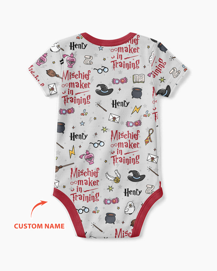 Custom Name Mischief Maker In Training Bamboo Bodysuit