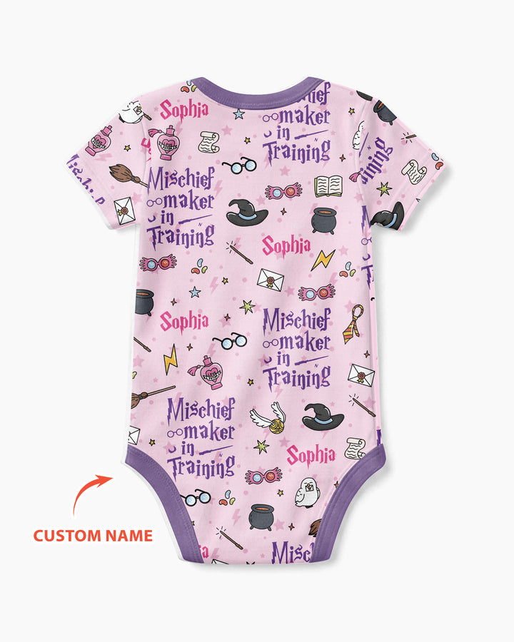 Custom Name Mischief Maker In Training Bamboo Bodysuit