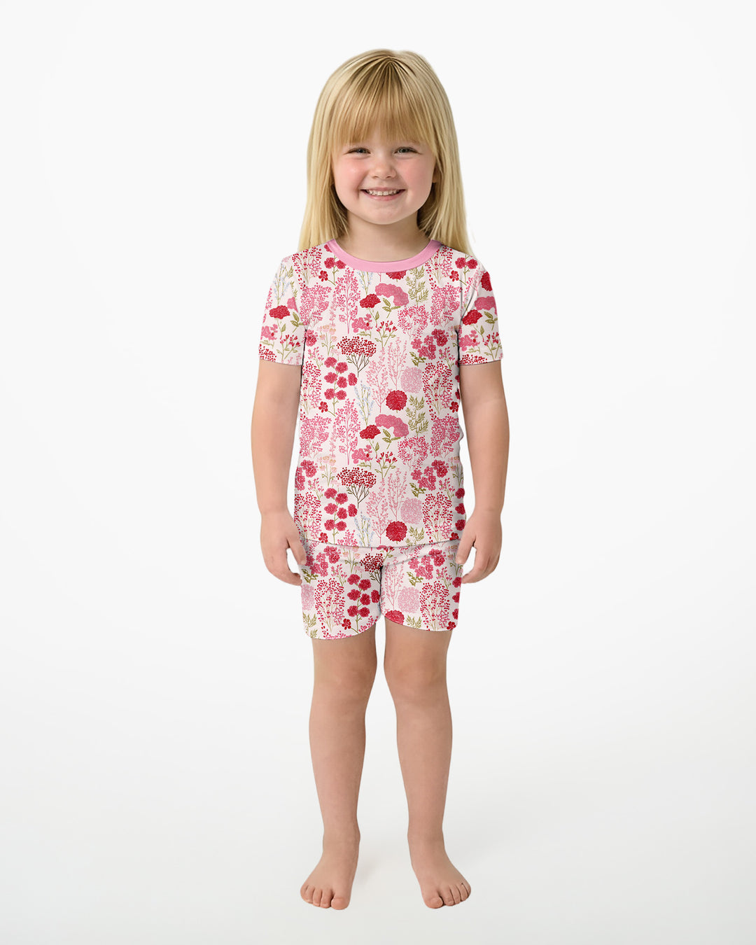 Template Bamboo Two Piece Short Sleeve Shorts Pyjamas Set