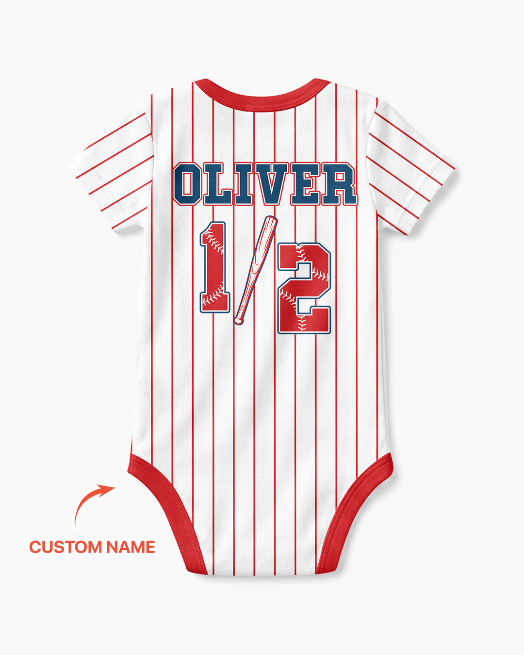 Custom Name Half Way To One Bamboo Bodysuit
