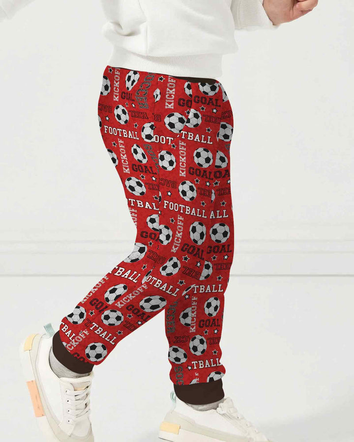 Red Soccer Ball Bamboo Jogger