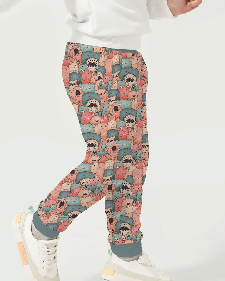 Cute Monster Crowd Bamboo Jogger