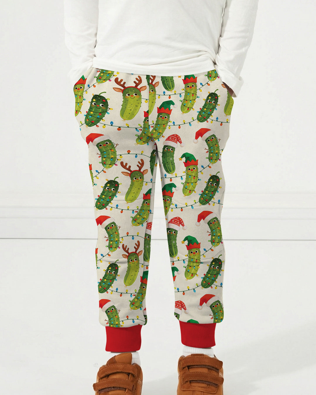Cheerful Christmas Pickle Bamboo Jogger