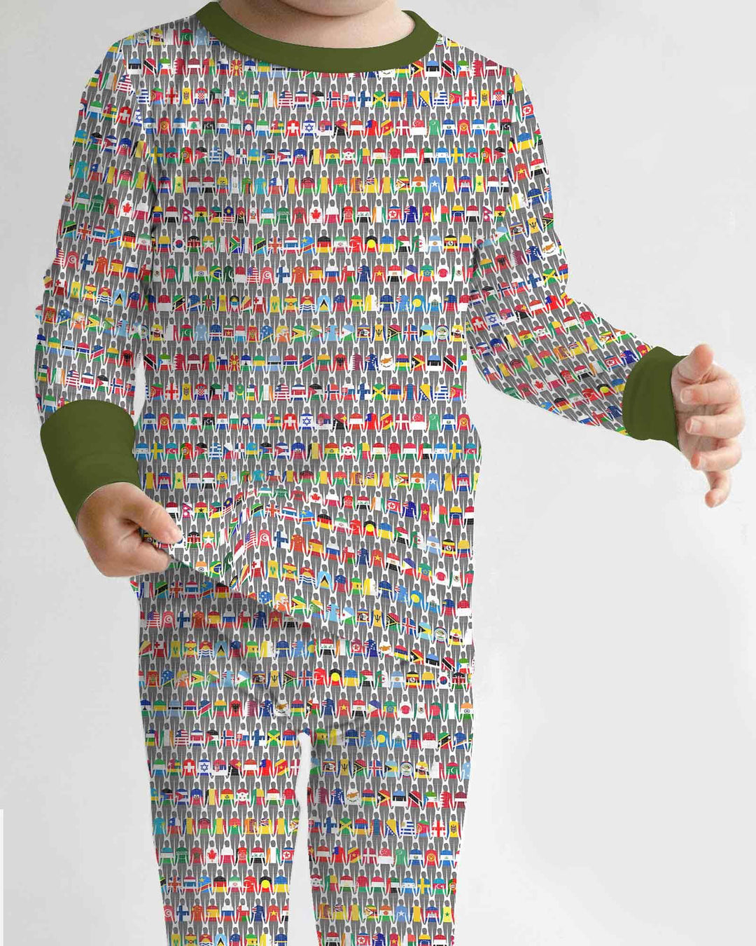 Around The World Bamboo Two Piece Long Sleeve Pajama Set