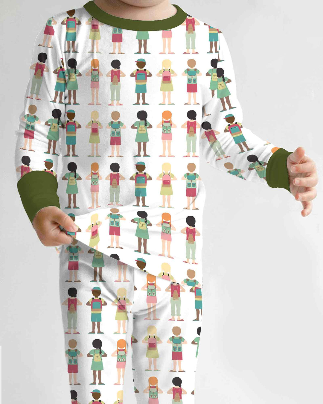 Little Friends Everywhere Bamboo Two Piece Long Sleeve Pajama Set