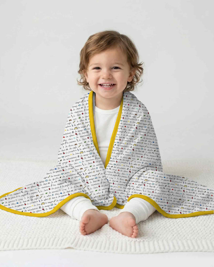 French Classroom Notes Bamboo Blanket