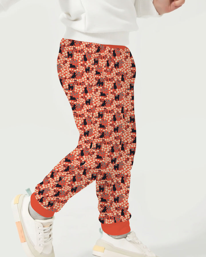 Black Cat Ditsy Bamboo Jogger