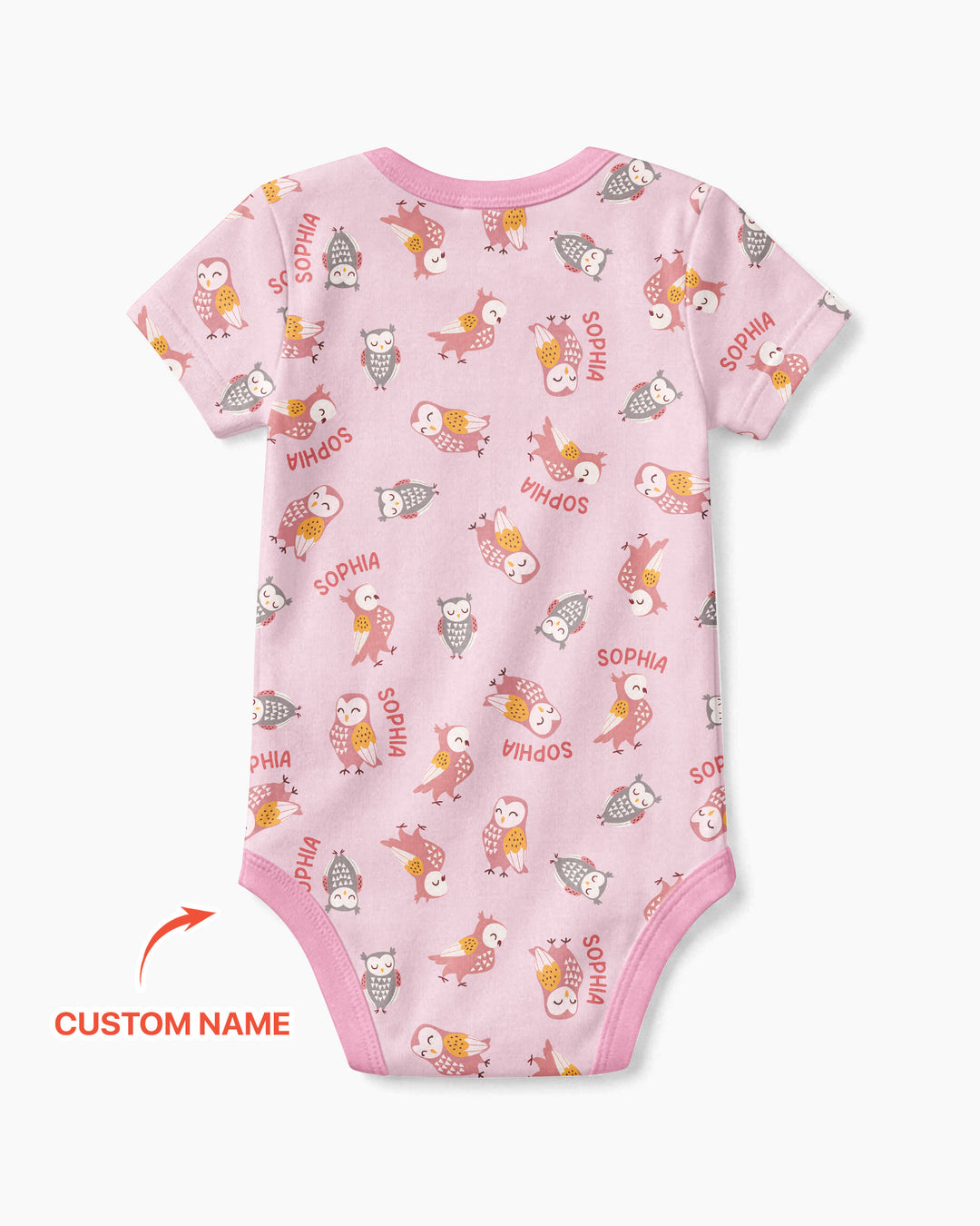 Custom Name Twin Owl Who's Who Bamboo Bodysuit