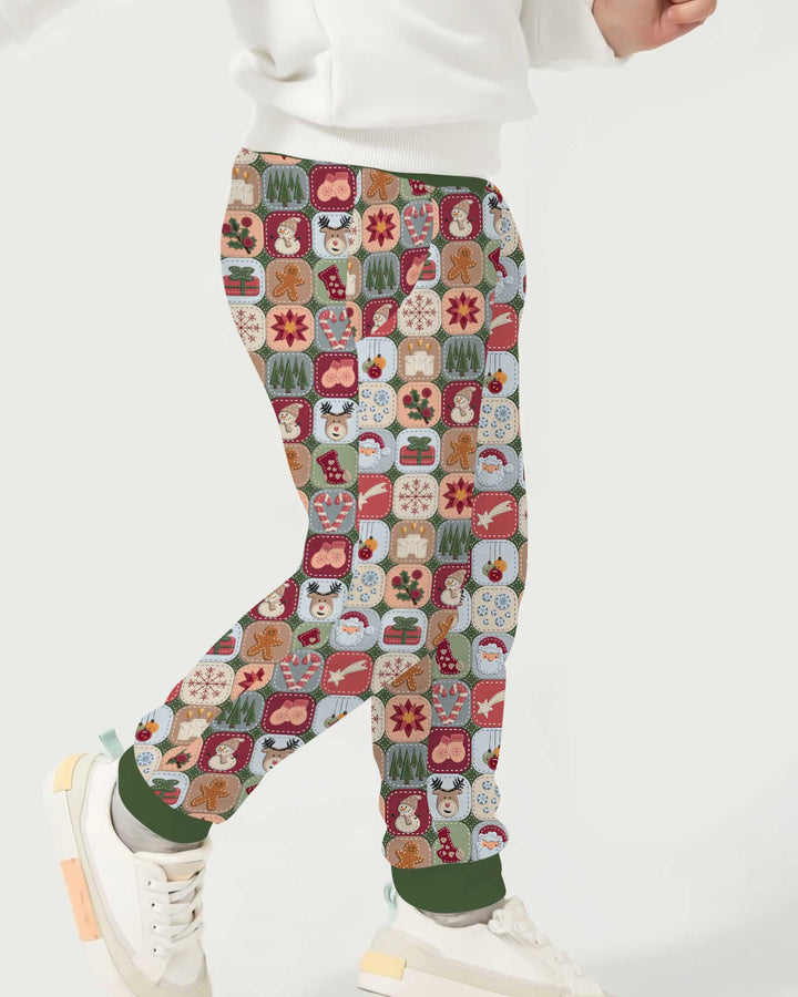 Christmas Felt Patchwork Bamboo Jogger
