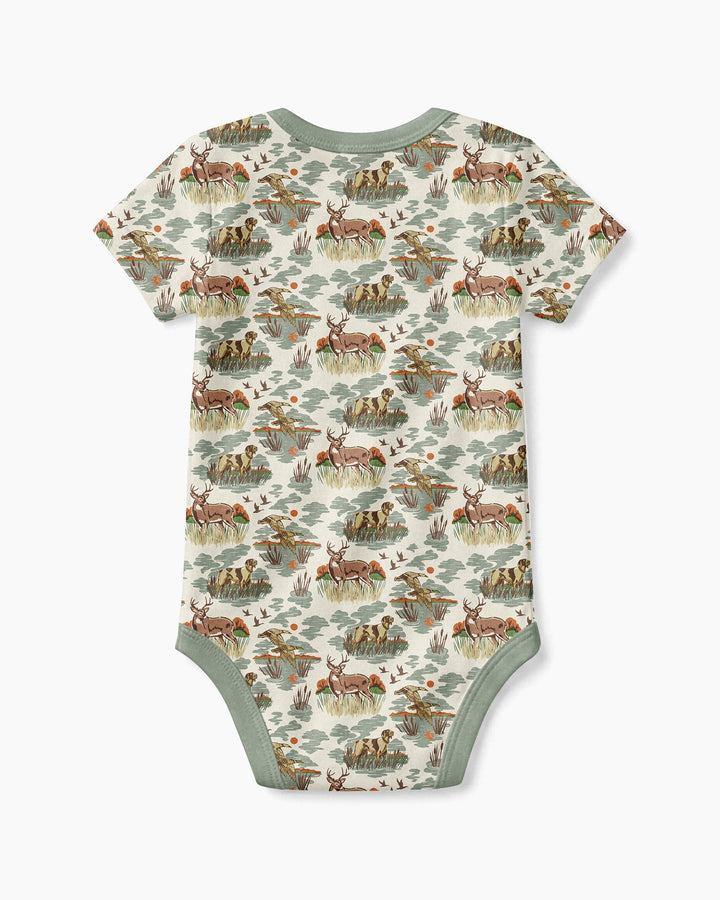 Vintage Hunting Season Daddy& Me Matching Bamboo Bodysuit