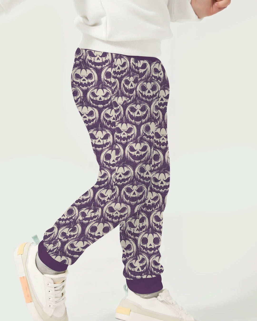 Retro Halloween Jack-O-Lantern Spooky Faces Bamboo Jogger
