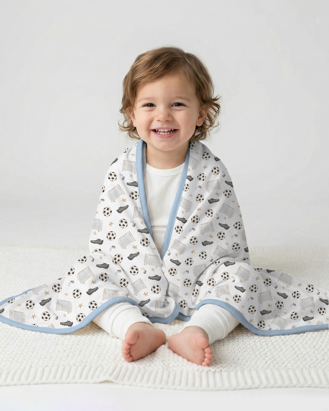 Little Soccer Star Bamboo Blanket