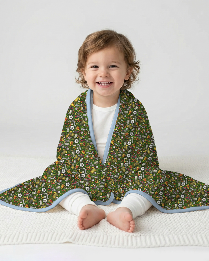 Green Soccer All-Star Bamboo Blanket