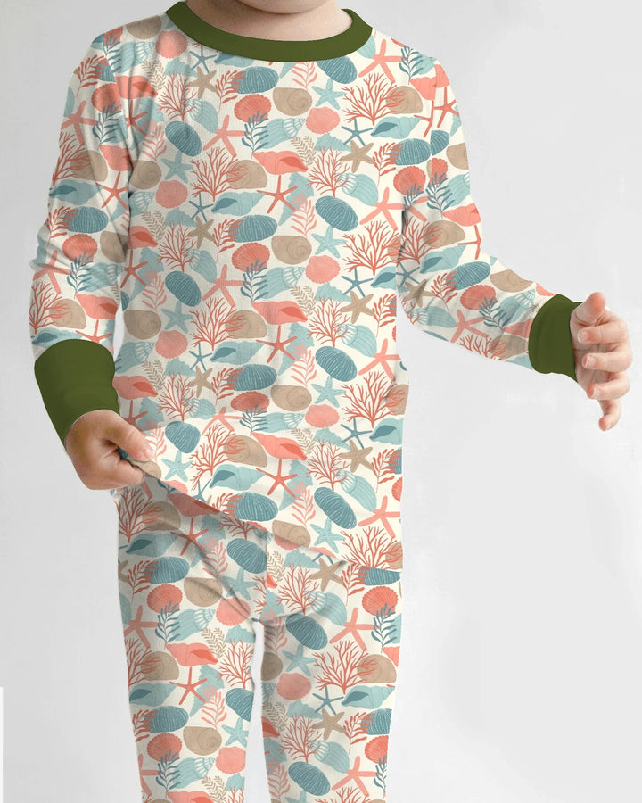 Coral Coast Treasures Bamboo Two Piece Long Sleeve Pajama Set