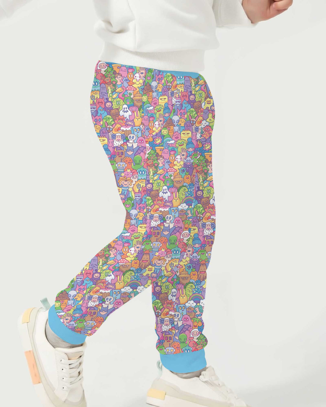 Doodle Characters Pastel Bamboo Jogger