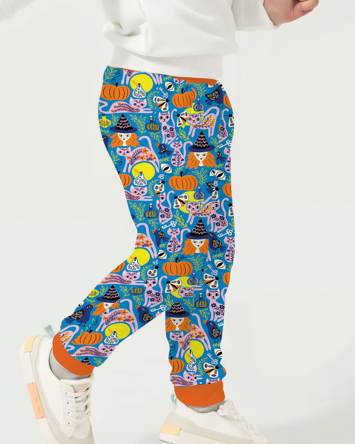 Whimsical Witch Cats Bamboo Jogger