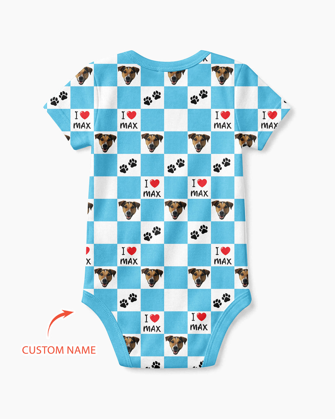 Custom Photo I Love My Best Friend Dog/Cat Bamboo Bodysuit