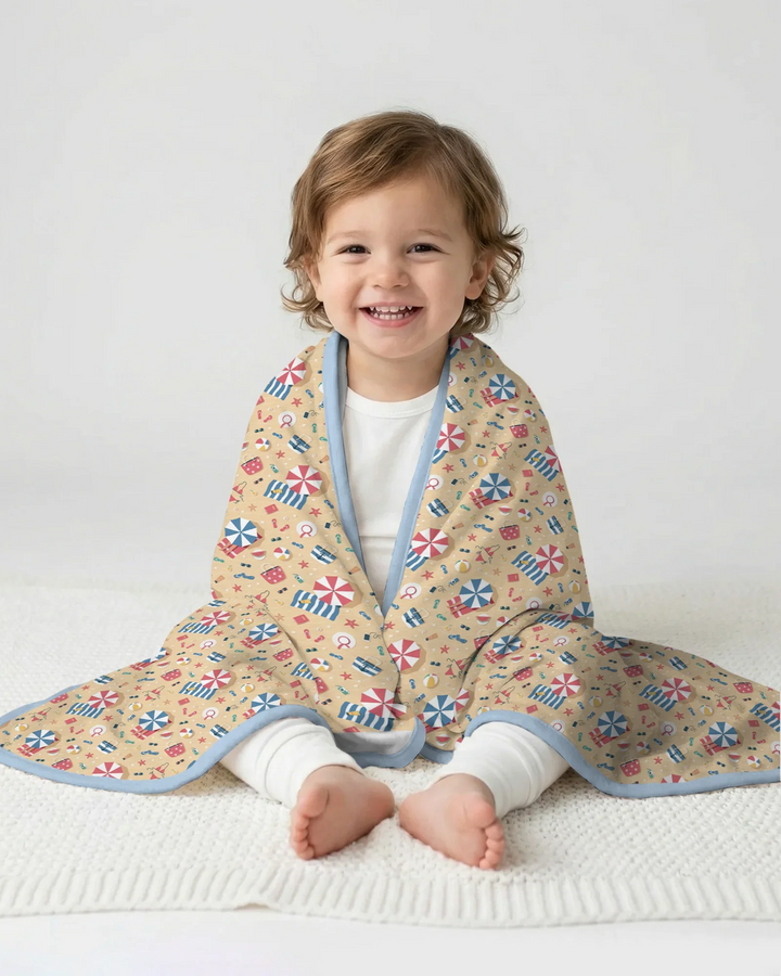 Sunny Beach Day Essentials Bamboo Blanket