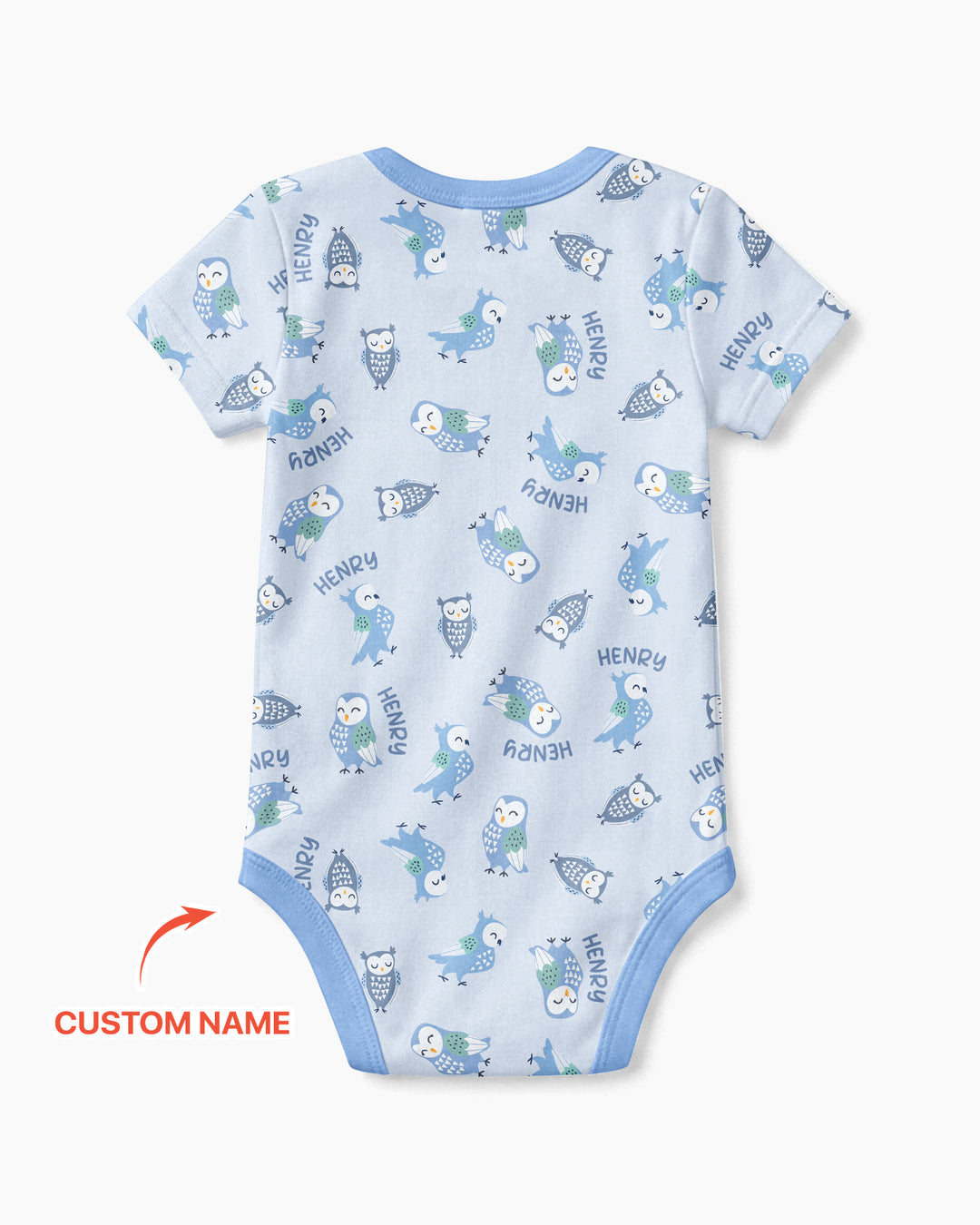 Custom Name Twin Owl Who's Who Bamboo Bodysuit