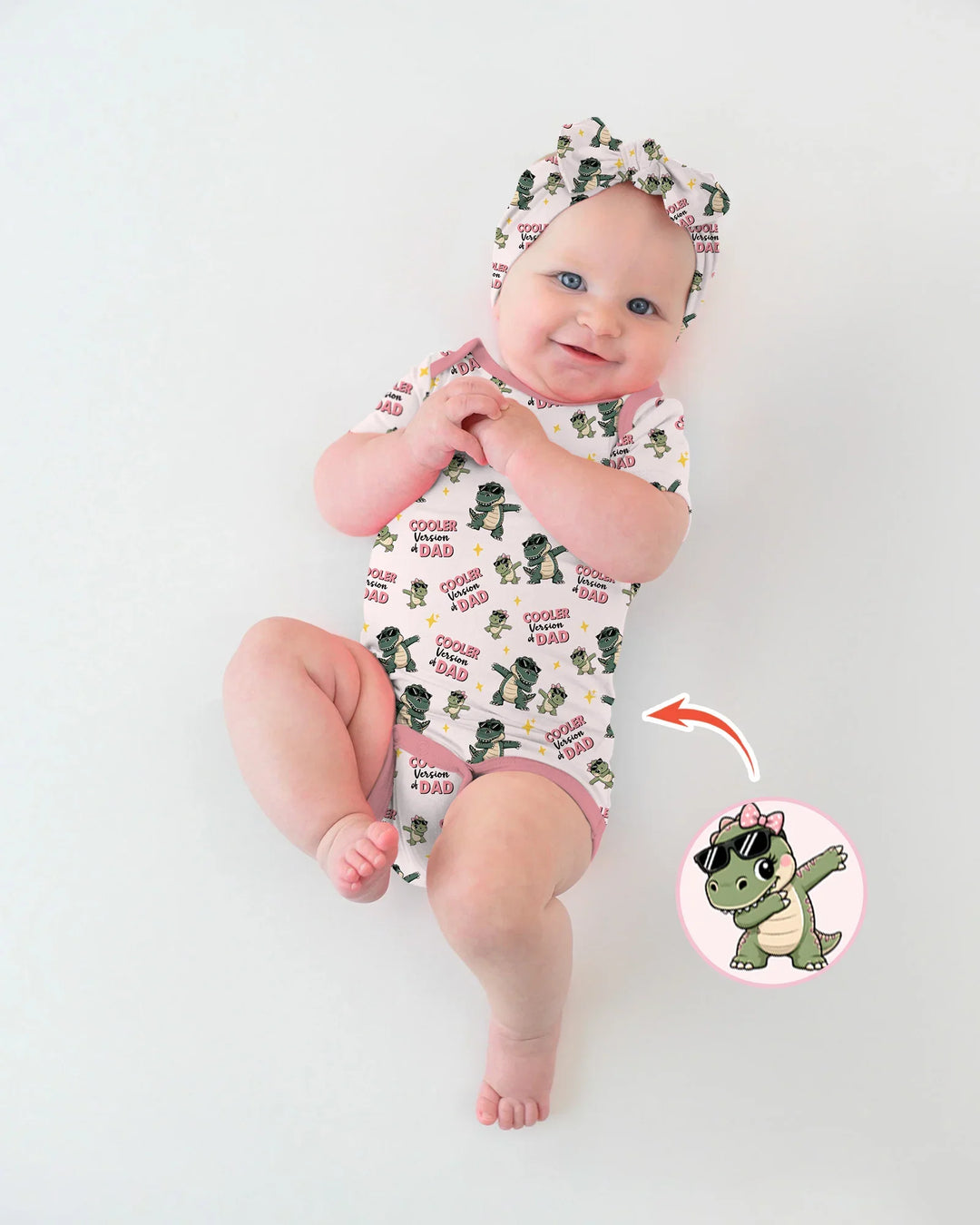 Cool Dino Daddy & Me Matching Bamboo Bodysuit